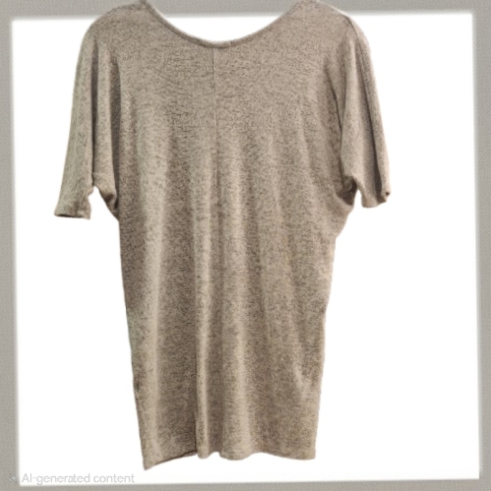Acemi Heathered Knit Dolman Tee | Made in USA | Small